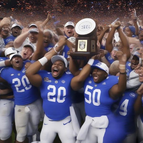 SEC Championship Trophy Celebration