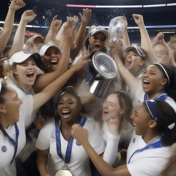 Celebrating Victory: The SEC Women's Championship Trophy Presentation