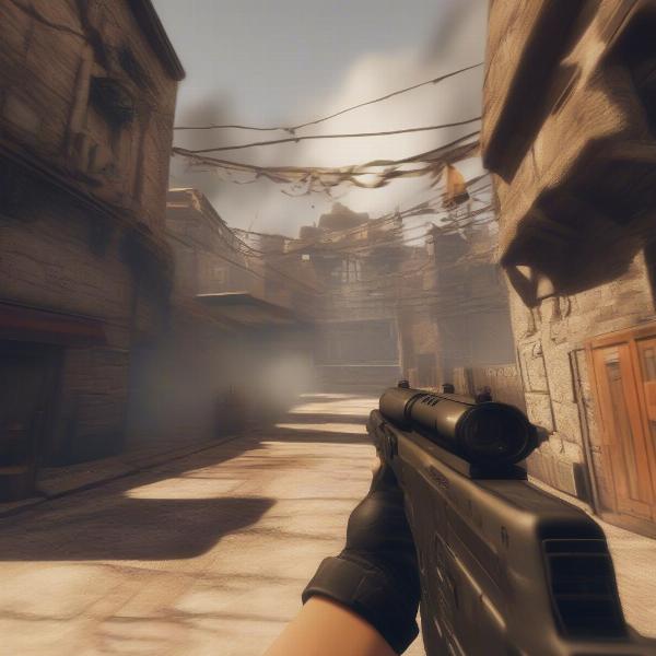 Visualizing movement in a first-person shooter