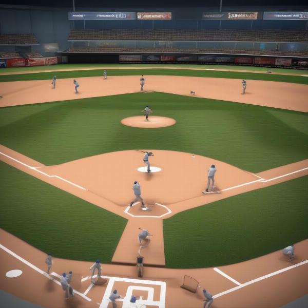 Simulated Baseball Game Practice Scenario