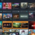 Smart TV gaming apps interface