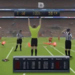 Referee Adding Stoppage Time in a Soccer Match