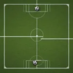 Soccer game divided into two halves
