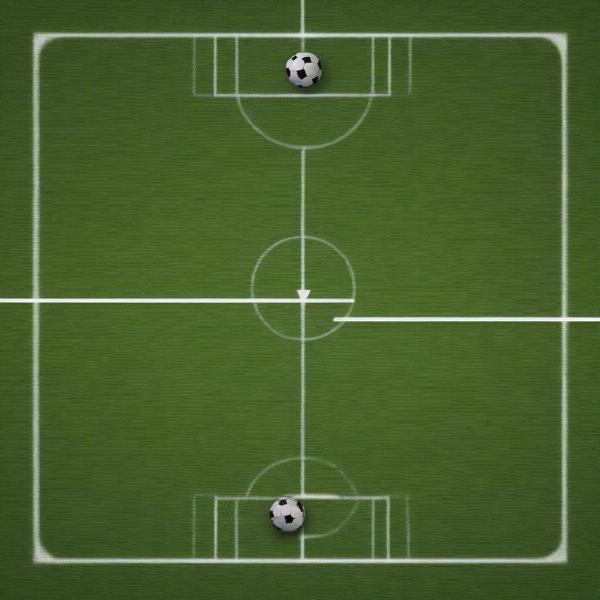 Soccer game divided into two halves