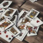Playing Cards Spread Out for Solo Games