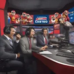 Spanish NFL Commentators in the Broadcast Booth