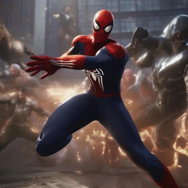 Spider-Man 2 PS5 New Game Plus Intense Combat Scenario