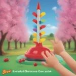 Child spinning the Hi Ho Cherry-O spinner to pick cherries