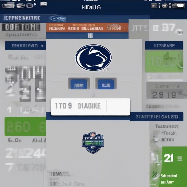 Sports App Showing Penn State Game Time
