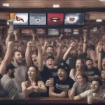 Raiders Fans Watching Game at Sports Bar