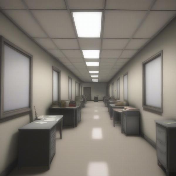 The Stanley Parable Empty Office Setting