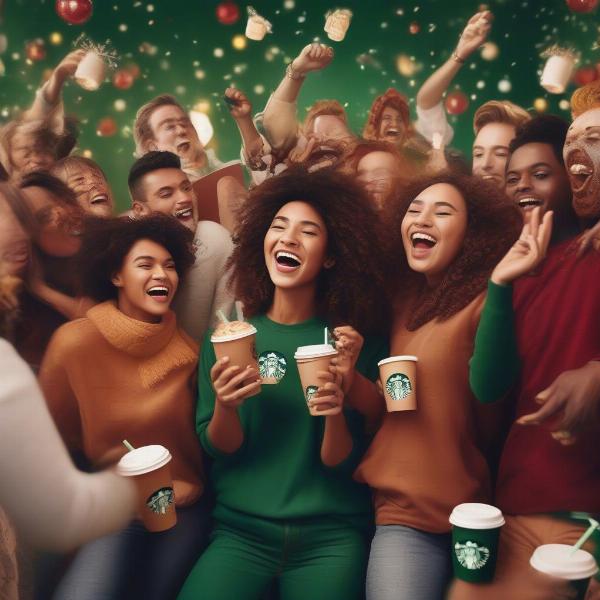 Starbucks for Life Winner Celebrating