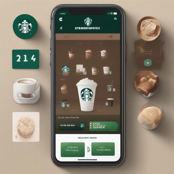 Starbucks Game Mobile Interface and Gameplay