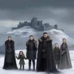 Stark Family at Winterfell in Game of Thrones