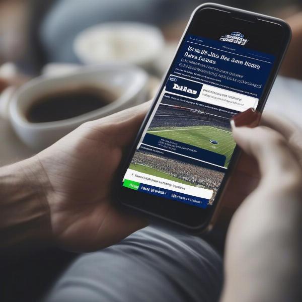 Checking Dallas Cowboys Game Updates on Phone