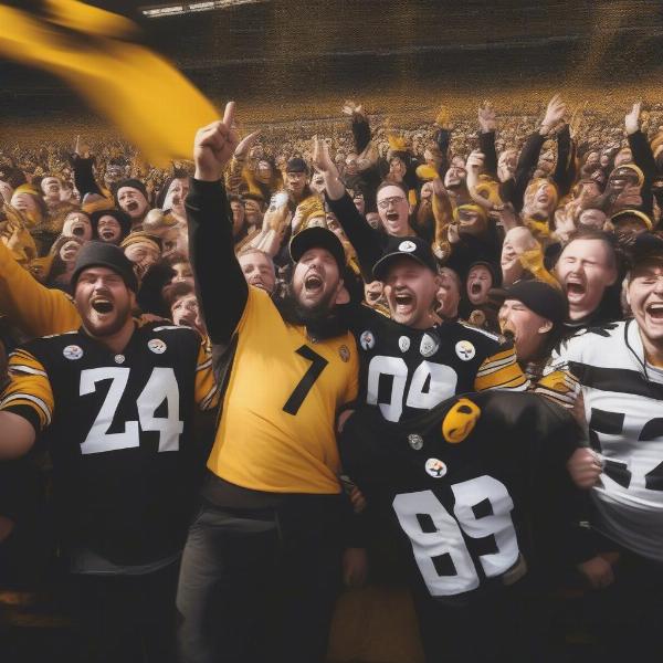Steelers Fans Celebrating After Last Night's Game
