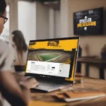Streaming Steelers Preseason Game on a Laptop