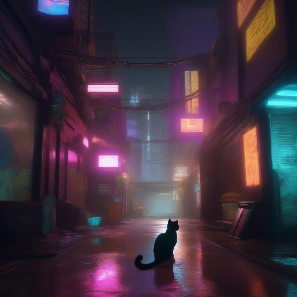 Exploring the Cyberpunk City in Stray