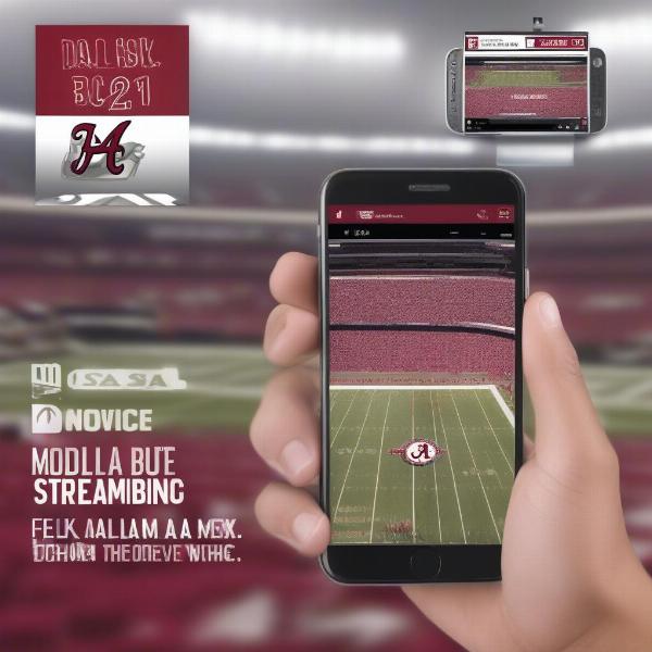 Streaming Alabama Football Game on Mobile Device