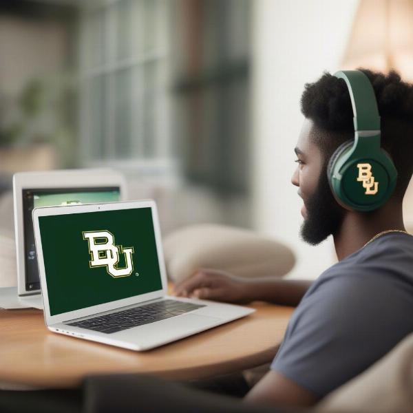 Streaming the Baylor Game on a Laptop