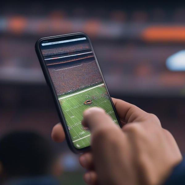 Streaming Chicago Bears Game on Mobile Phone