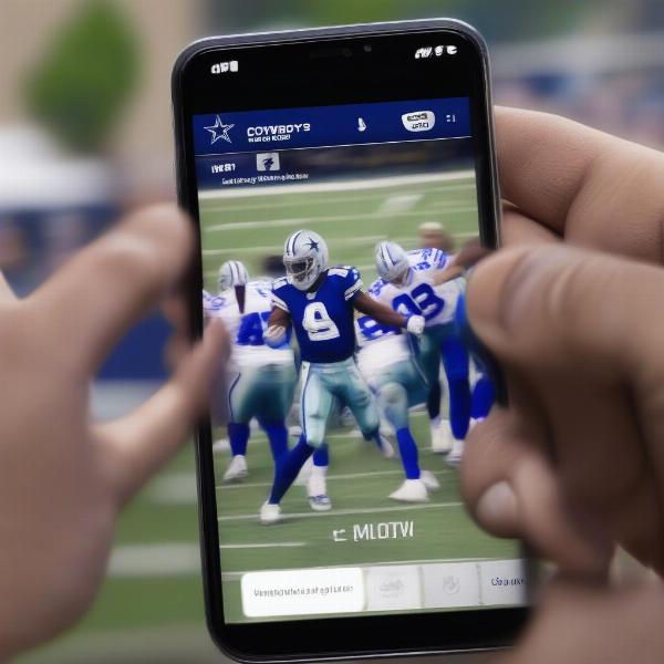 Streaming Cowboys Game on Mobile Device