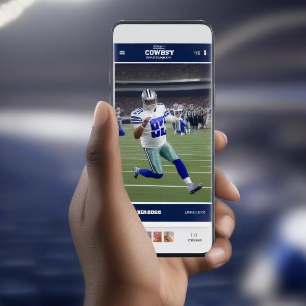 Watching Dallas Cowboys Game on Mobile Device