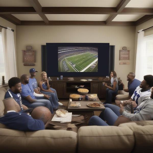 Watching the Cowboys Game on TV