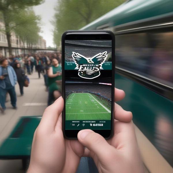 Streaming Eagles Game on Mobile