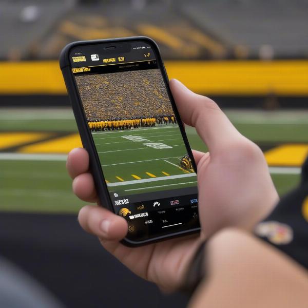 Streaming Iowa Hawkeye Football on Mobile Device