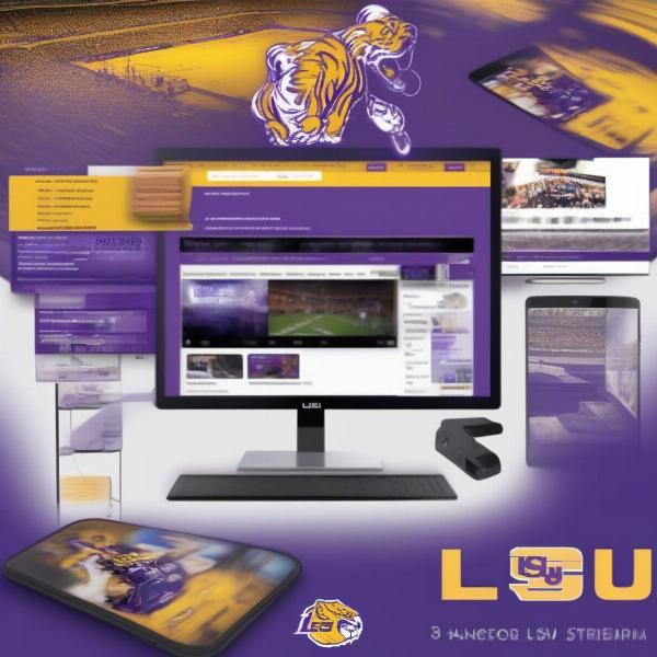 Streaming LSU Game Online on Different Devices