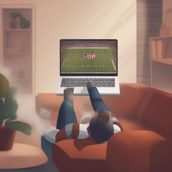 Streaming the National Championship Game Online on a Laptop