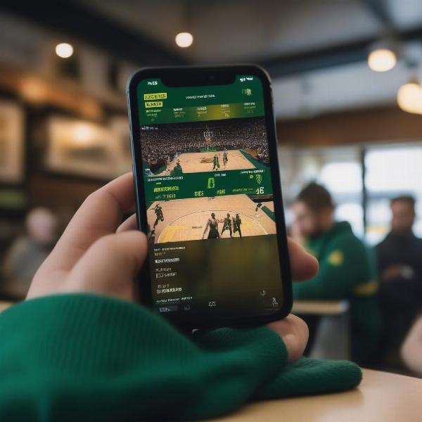 Streaming Oregon Game on Phone