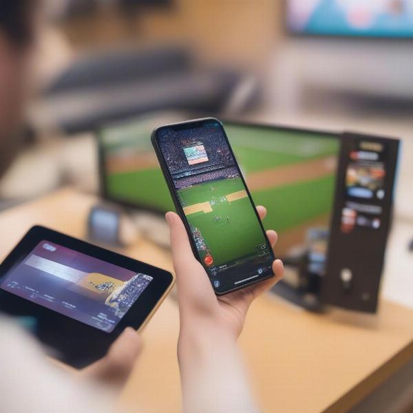 Streaming OU game on mobile phone