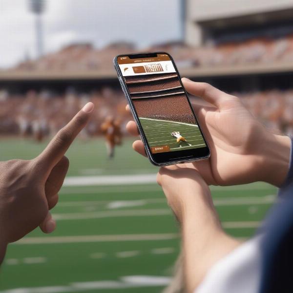 Streaming Texas Football on Mobile Device