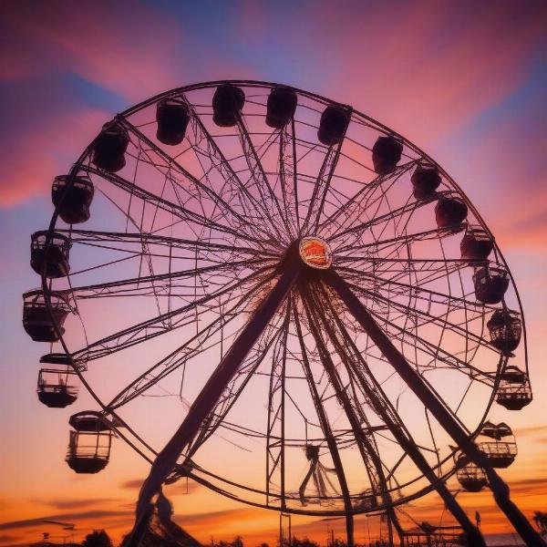 Sunset Boardwalk Ferris Wheel Silhouette Photography: Capturing the Magic Hour