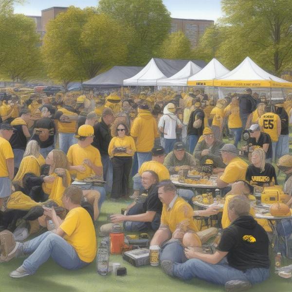 Tailgating While Listening to the Hawkeyes on the Radio
