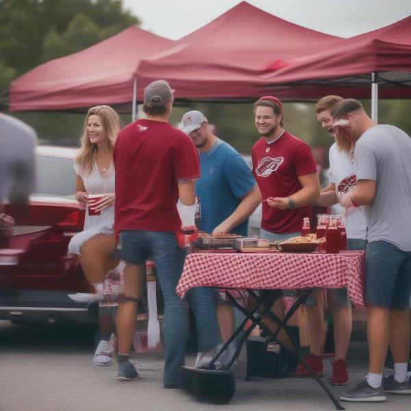 Tailgating Before Razorbacks Game