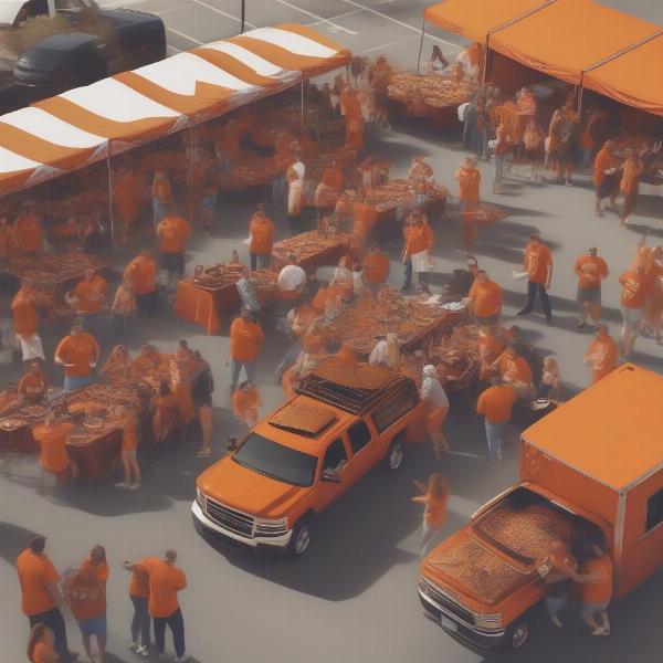 Tailgating Before a Texas Football Game