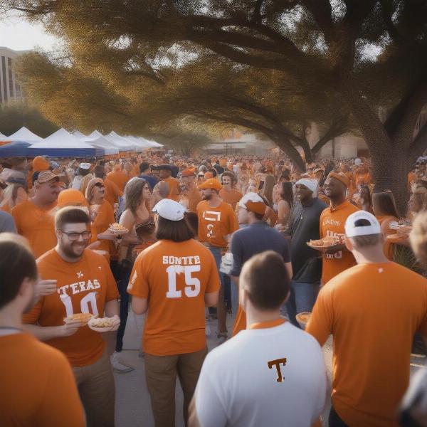 Tailgating Before UT Football Game with Friends