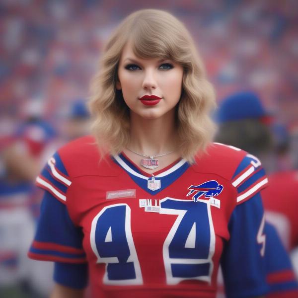 Taylor Swift in a Buffalo Bills Jersey (Concept)