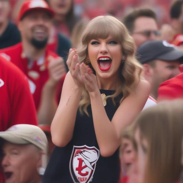 Taylor Swift Cheering on the Kansas City Chiefs