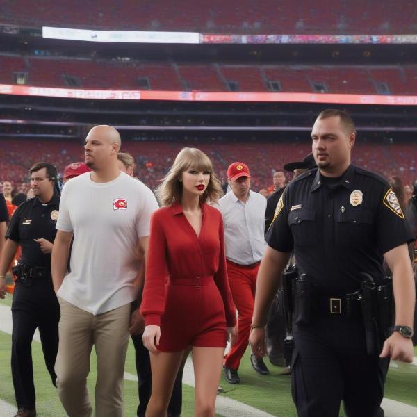 Taylor Swift's Entourage at the Chiefs Game