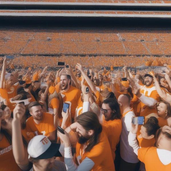 Tennessee Fans Watching on Mobile