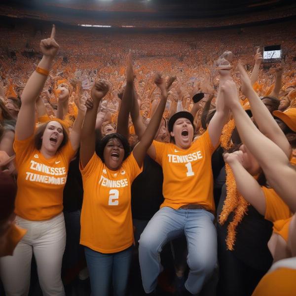 Tennessee-Florida Basketball Game - Fans Celebrating