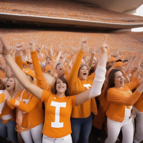 Tennessee Football Fans Celebrating