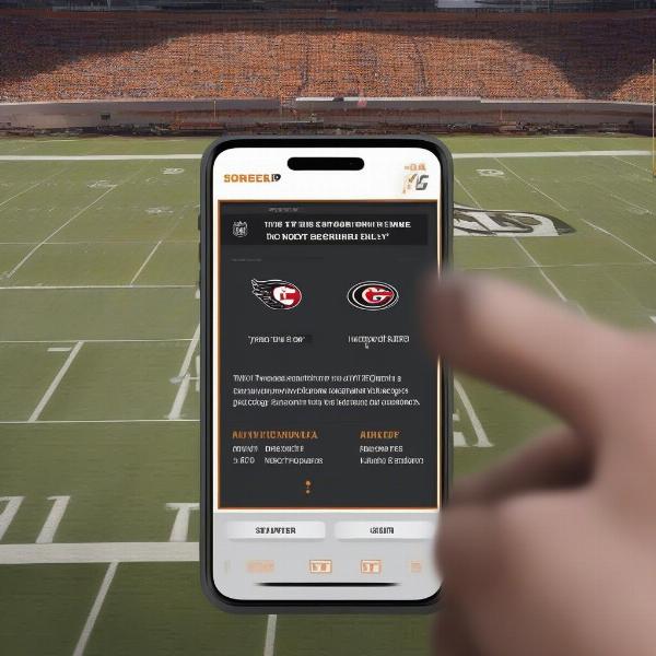 Tennessee vs. Georgia Game Time Mobile Alert