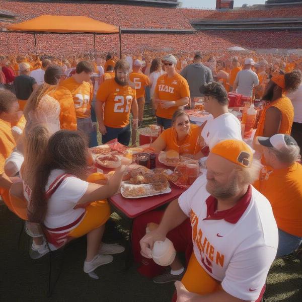 Tennessee vs Alabama Fans Tailgating