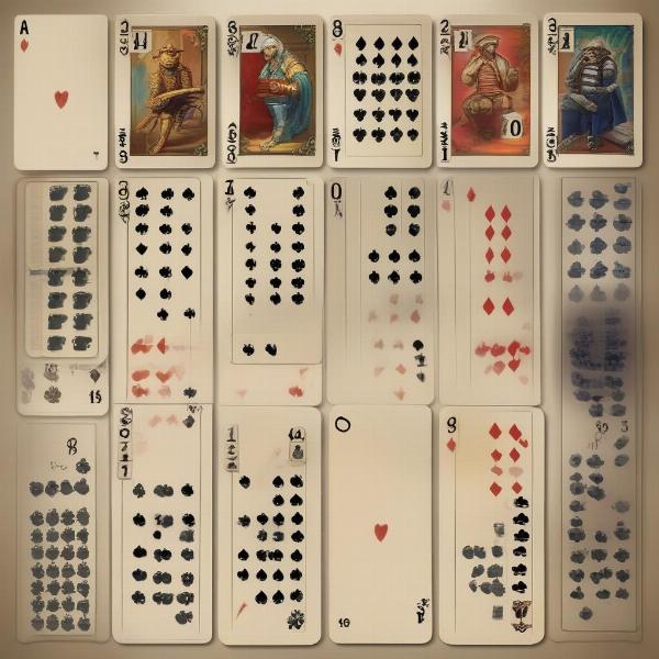 Tens card combinations totaling ten