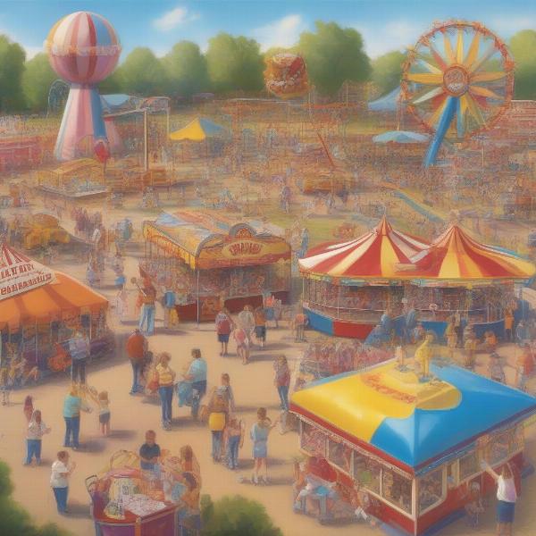 Carnival games at a Texas amusement park